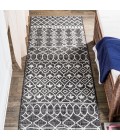 SANTA MONICA Area Rug Kafel Tribal Bohemian Black/Ivory 2 ft. x 10 ft. Indoor/Outdoor Runner Rug