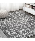 SANTA MONICA Area Rug Kafel Tribal Bohemian Black/Ivory 3 ft. x 5 ft. Indoor/Outdoor Area Rug