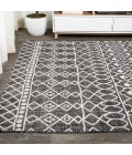 SANTA MONICA Area Rug Kafel Tribal Bohemian Black/Ivory 3 ft. x 5 ft. Indoor/Outdoor Area Rug