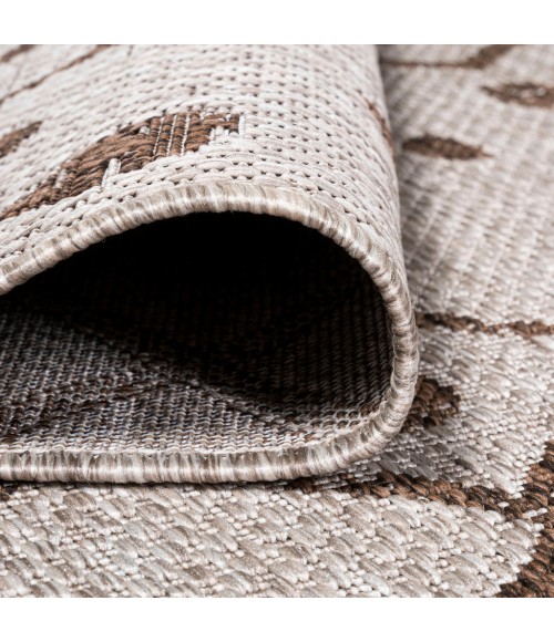 Nokat Tribal Bohemian Beige/Brown 2 ft. x 10 ft. Indoor/Outdoor Runner Rug