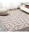 Nokat Tribal Bohemian Beige/Brown 5 ft. x 8 ft. Indoor/Outdoor Area Rug