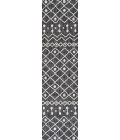 Nokat Tribal Bohemian Black/Ivory 2 ft. x 8 ft. Indoor/Outdoor Runner Rug