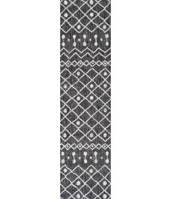 Jonathany Santa Monica SMB131E Black/Ivory Area Rug 2 ft. 2 in. X 8 ft. Runner