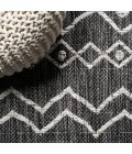 Nokat Tribal Bohemian Black/Ivory 2 ft. x 8 ft. Indoor/Outdoor Runner Rug