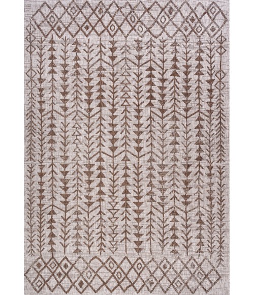 SANTA MONICA Area Rug Tokay Bohemian Geometric Beige/Brown 8 ft. x 10 ft. Indoor/Outdoor Area Rug