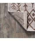 Tokay Bohemian Geometric Beige/Brown 2 ft. x 8 ft. Indoor/Outdoor Runner Rug