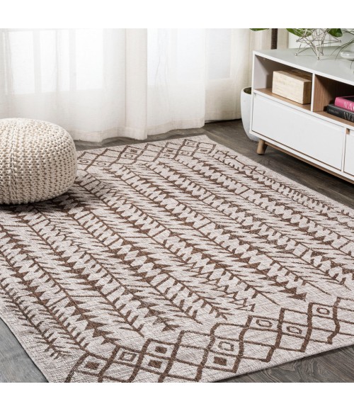 SANTA MONICA Area Rug Tokay Bohemian Geometric Beige/Brown 8 ft. x 10 ft. Indoor/Outdoor Area Rug