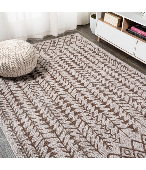 SANTA MONICA Area Rug Tokay Bohemian Geometric Beige/Brown 8 ft. x 10 ft. Indoor/Outdoor Area Rug