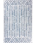 SANTA MONICA Area Rug Tokay Bohemian Geometric Ivory/Blue 3 ft. x 5 ft. Indoor/Outdoor Area Rug
