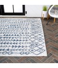 SANTA MONICA Area Rug Tokay Bohemian Geometric Ivory/Blue 3 ft. x 5 ft. Indoor/Outdoor Area Rug