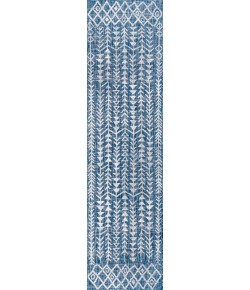 Jonathany Santa Monica SMB132C Blue/Ivory Area Rug 2 ft. 2 in. X 10 ft. Runner