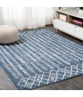 Tokay Bohemian Geometric Blue/Ivory 8 ft. x 10 ft. Indoor/Outdoor Area Rug