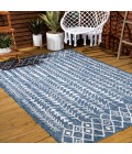Tokay Bohemian Geometric Blue/Ivory 8 ft. x 10 ft. Indoor/Outdoor Area Rug