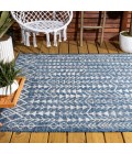 Tokay Bohemian Geometric Blue/Ivory 8 ft. x 10 ft. Indoor/Outdoor Area Rug