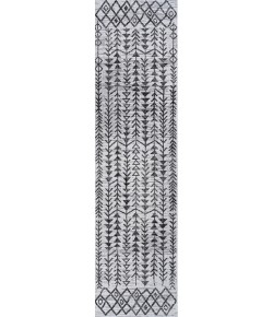 Jonathany Santa Monica SMB132D Ivory/Black Area Rug 2 ft. 2 in. X 10 ft. Runner