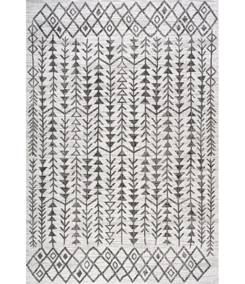 SANTA MONICA Area Rug Tokay Bohemian Geometric Ivory/Black 3 ft. x 5 ft. Indoor/Outdoor Area Rug