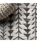 SANTA MONICA Area Rug Tokay Bohemian Geometric Ivory/Black 2 ft. x 10 ft. Indoor/Outdoor Runner Rug
