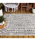 SANTA MONICA Area Rug Tokay Bohemian Geometric Ivory/Black 3 ft. x 5 ft. Indoor/Outdoor Area Rug