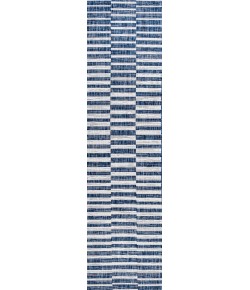 Jonathany Santa Monica SMB133D Blue/Ivory Area Rug 2 ft. 2 in. X 8 ft. Runner