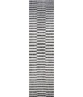 SANTA MONICA Area Rug Sukie Modern Offset Stripe Black/Ivory 2 ft. x 10 ft. Indoor/Outdoor Runner Rug