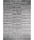 SANTA MONICA Area Rug Sukie Modern Offset Stripe Black/Ivory 3 ft. x 5 ft. Indoor/Outdoor Area Rug