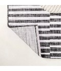 SANTA MONICA Area Rug Sukie Modern Offset Stripe Black/Ivory 2 ft. x 10 ft. Indoor/Outdoor Runner Rug