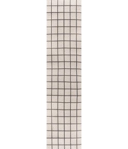 Jonathany Santa Monica SMB200A Cream/Black Area Rug 2 ft. X 8 ft. Runner