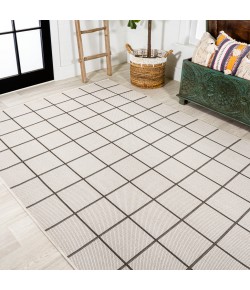 Jonathany Santa Monica SMB200A Cream/Black Area Rug 3 ft. X 5 ft. Rectangle
