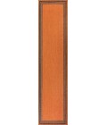 James Modern Border Stripe Orange/Dark Gray 2 ft. x 8 ft. Indoor/Outdoor Runner Rug