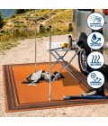 James Modern Border Stripe Orange/Dark Gray 2 ft. x 8 ft. Indoor/Outdoor Runner Rug