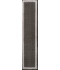 SANTA MONICA Area Rug James Modern Border Stripe Black/Cream 2 ft. x 8 ft. Indoor/Outdoor Runner Rug