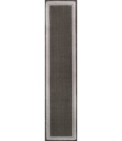 Jonathany Santa Monica SMB201C Black/Cream Area Rug 2 ft. X 8 ft. Runner