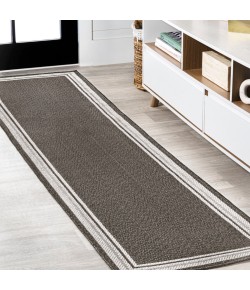 Jonathany Santa Monica SMB201C Black/Cream Area Rug 2 ft. X 8 ft. Runner