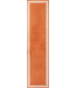 Jonathany Santa Monica SMB201D Orange/Cream Area Rug 2 ft. X 8 ft. Runner