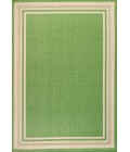 James Modern Border Stripe Green/Cream 3 ft. x 5 ft. Indoor/Outdoor Area Rug