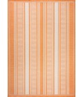 Haynes Modern Double Stripe Orange/Cream 3 ft. x 5 ft. Indoor/Outdoor Area Rug