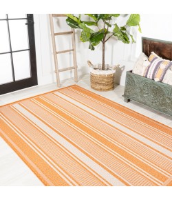 Jonathany Santa Monica SMB202C Orange/Cream Area Rug 4 ft. X 6 ft. Rectangle