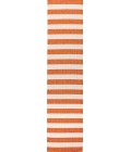 SANTA MONICA Area Rug Negril Two-Tone Wide Stripe Orange/Beige 2 ft. x 8 ft. Indoor/Outdoor Runner Rug
