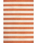 SANTA MONICA Area Rug Negril Two-Tone Wide Stripe Orange/Beige 4 ft. x 6 ft. Indoor/Outdoor Area Rug