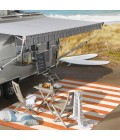 SANTA MONICA Area Rug Negril Two-Tone Wide Stripe Orange/Beige 2 ft. x 8 ft. Indoor/Outdoor Runner Rug