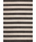 SANTA MONICA Area Rug Negril Two-Tone Wide Stripe Black/Beige 4 ft. x 6 ft. Indoor/Outdoor Area Rug