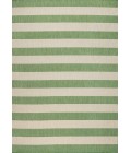 SANTA MONICA Area Rug Negril Two-Tone Wide Stripe Green/Cream 5 ft. x 8 ft. Indoor/Outdoor Area Rug