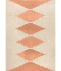 SANTA MONICA Area Rug Vinales Diamond Stripe Beige/Orange 3 ft. x 5 ft. Indoor/Outdoor Area Rug