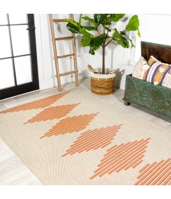 Jonathany Santa Monica SMB204A Beige/Orange Area Rug 7 ft. 10 in. X 10 ft. Rectangle