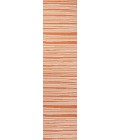 Castara Wavy Stripe Modern Orange/Cream 2 ft. x 8 ft. Indoor/Outdoor Runner Rug