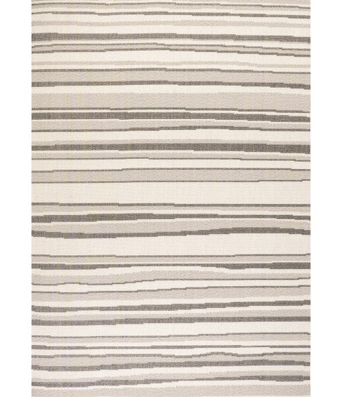 SANTA MONICA Area Rug Castara Wavy Stripe Modern Cream/Dark Gray 5 ft. x 8 ft. Indoor/Outdoor Area Rug