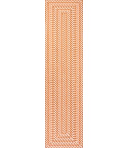 Jonathany Santa Monica SMB206C Orange/Cream Area Rug 2 ft. X 8 ft. Runner