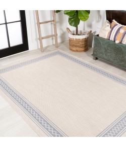 Jonathany Santa Monica SMB207A Cream/Blue Area Rug 2 ft. 11 in. X 5 ft. Rectangle