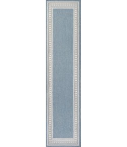 Jonathany Santa Monica SMB207C Blue/Cream Area Rug 2 ft. X 8 ft. Runner
