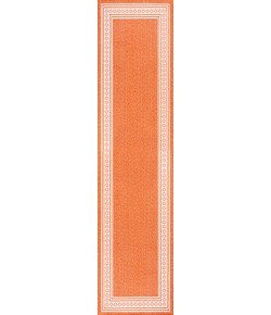 Jonathany Santa Monica SMB207E Orange/Cream Area Rug 2 ft. X 8 ft. Runner